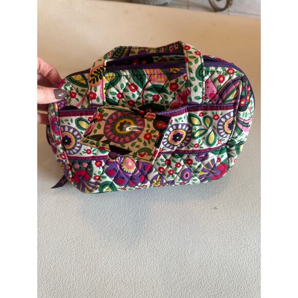 Vera Bradley Retired Lunch Date Tote Bag Viva la Vera Cosmetic Paisley NWOT - Picture 1 of 6